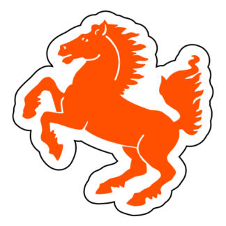 Horse Stallion Sticker (Orange)